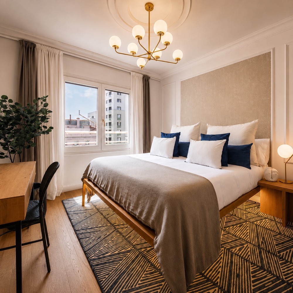 Suite Alba bedroom at PDG15 on Passeig de Gràcia in Barcelona