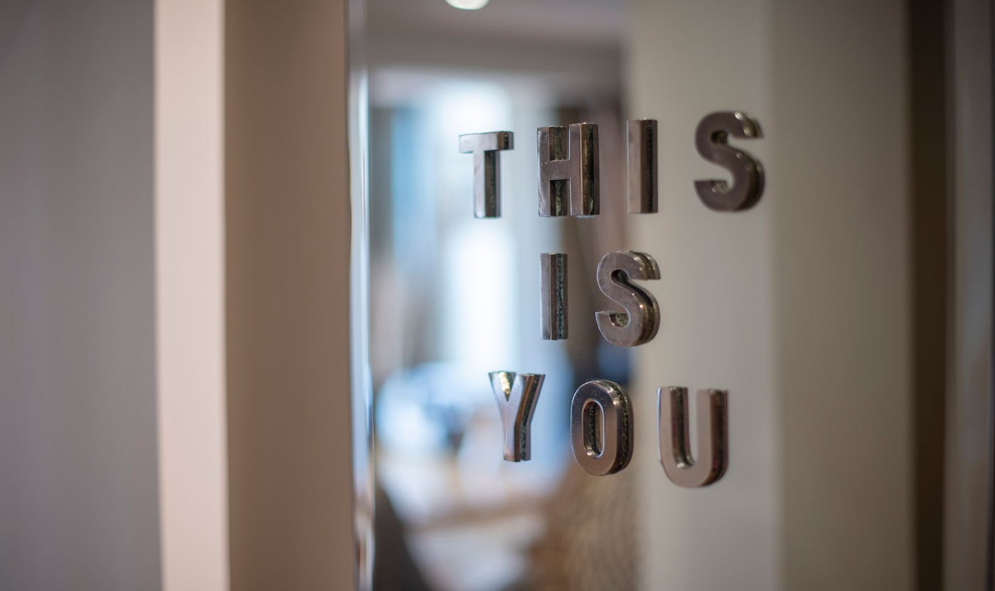 This Is You artwork in the Suite Sol&eacute;a hallway